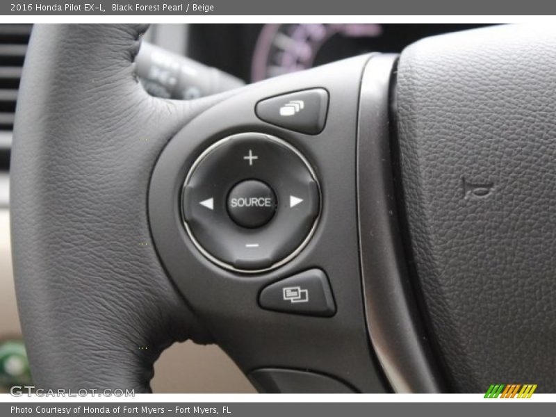 Black Forest Pearl / Beige 2016 Honda Pilot EX-L