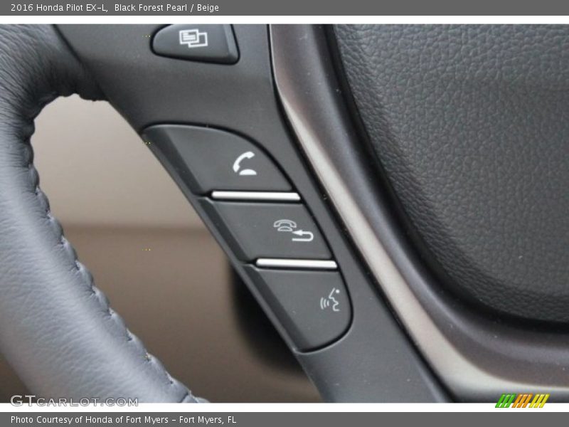 Black Forest Pearl / Beige 2016 Honda Pilot EX-L
