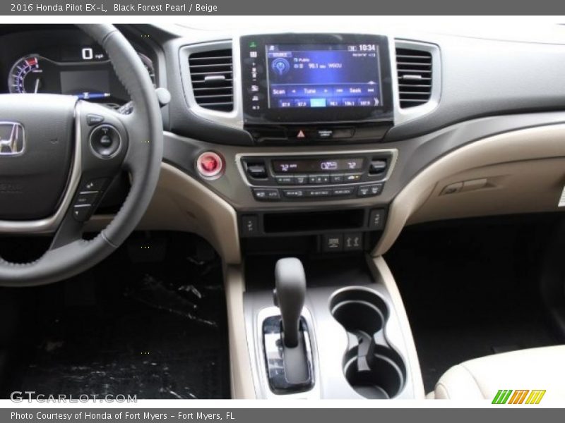 Black Forest Pearl / Beige 2016 Honda Pilot EX-L