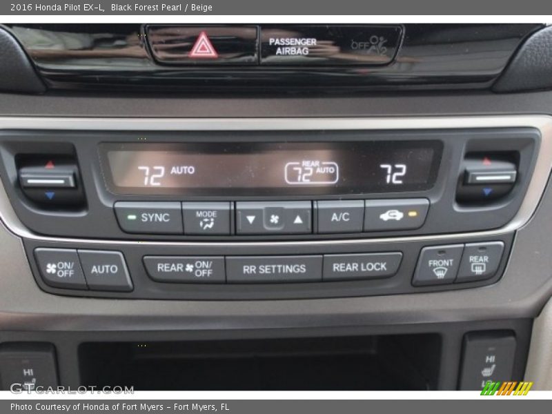 Black Forest Pearl / Beige 2016 Honda Pilot EX-L