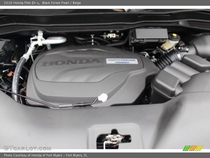 Black Forest Pearl / Beige 2016 Honda Pilot EX-L