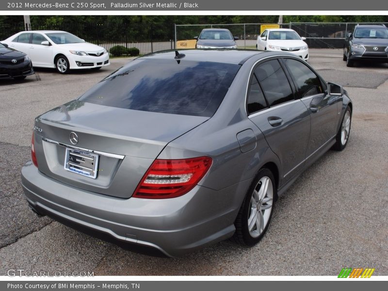 Palladium Silver Metallic / Black 2012 Mercedes-Benz C 250 Sport