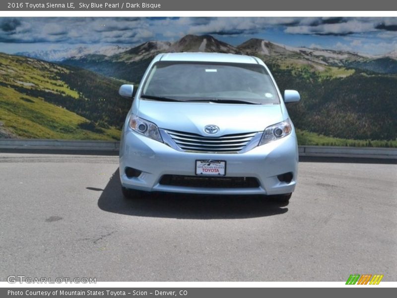 Sky Blue Pearl / Dark Bisque 2016 Toyota Sienna LE