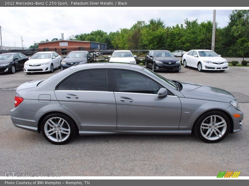 Palladium Silver Metallic / Black 2012 Mercedes-Benz C 250 Sport