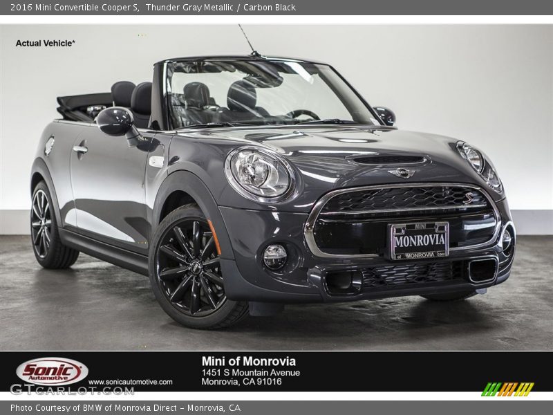 Thunder Gray Metallic / Carbon Black 2016 Mini Convertible Cooper S