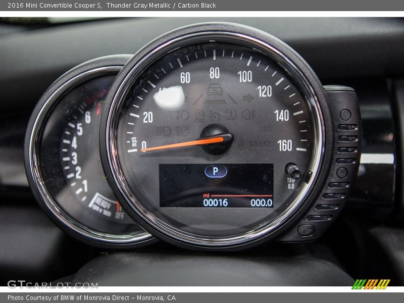 Thunder Gray Metallic / Carbon Black 2016 Mini Convertible Cooper S