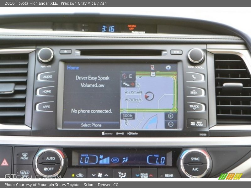 Predawn Gray Mica / Ash 2016 Toyota Highlander XLE