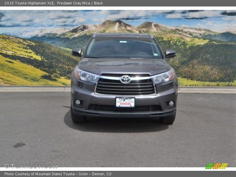 Predawn Gray Mica / Black 2016 Toyota Highlander XLE
