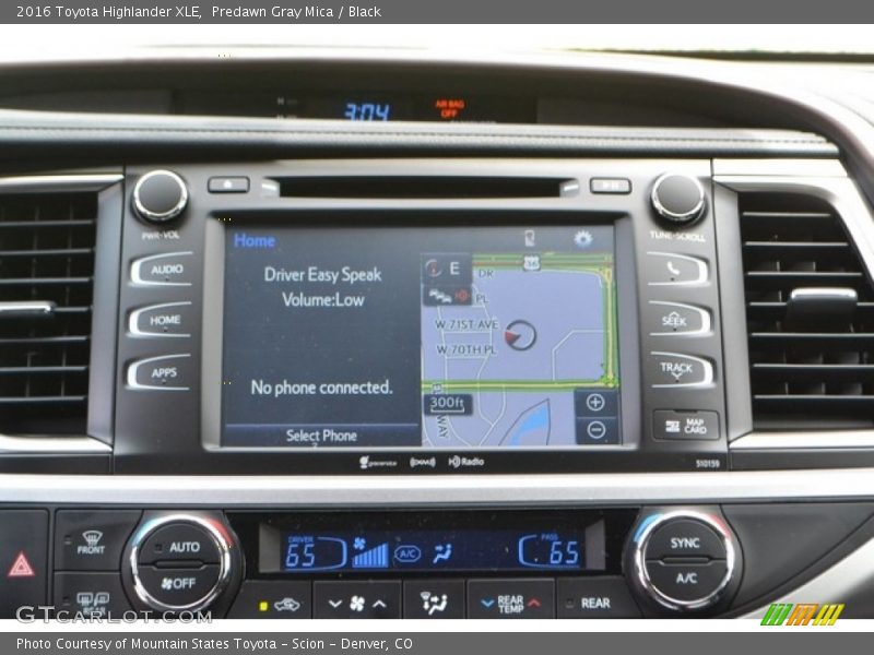 Predawn Gray Mica / Black 2016 Toyota Highlander XLE