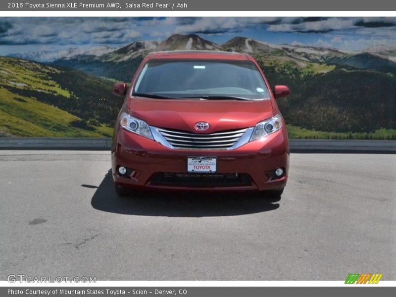Salsa Red Pearl / Ash 2016 Toyota Sienna XLE Premium AWD