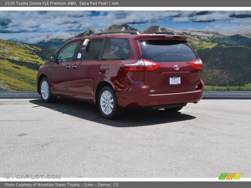 Salsa Red Pearl / Ash 2016 Toyota Sienna XLE Premium AWD