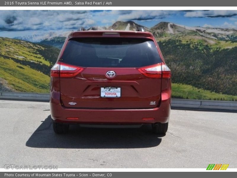 Salsa Red Pearl / Ash 2016 Toyota Sienna XLE Premium AWD