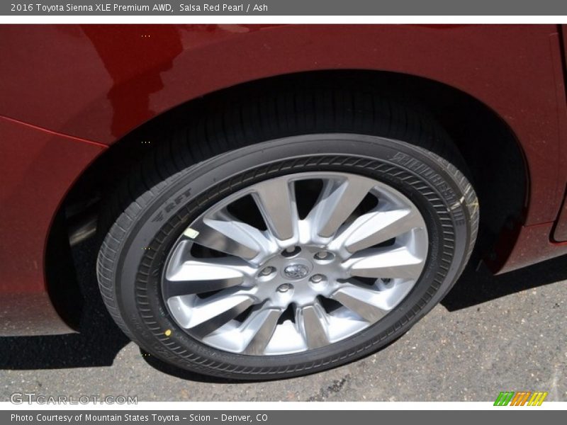 Salsa Red Pearl / Ash 2016 Toyota Sienna XLE Premium AWD