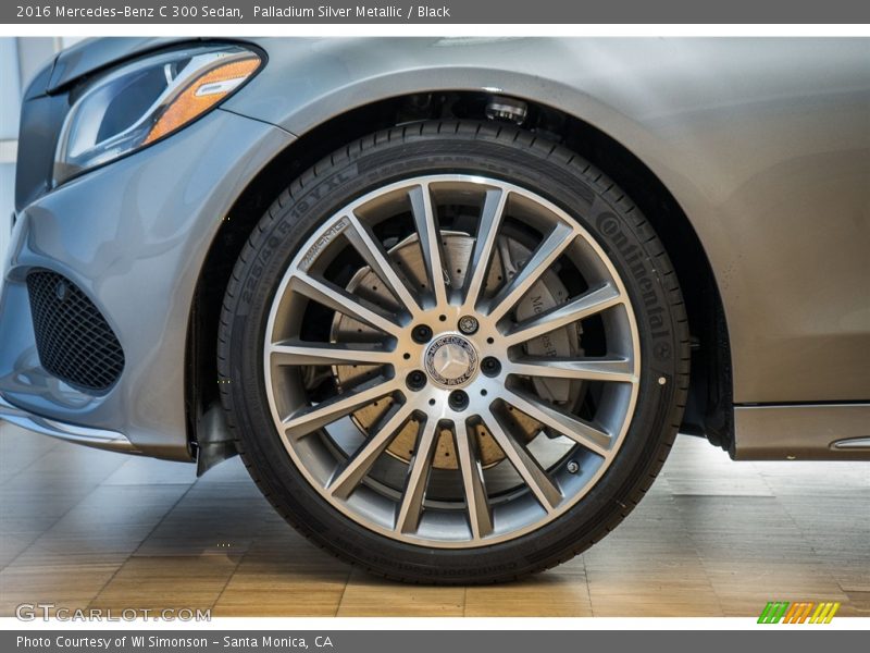 Palladium Silver Metallic / Black 2016 Mercedes-Benz C 300 Sedan