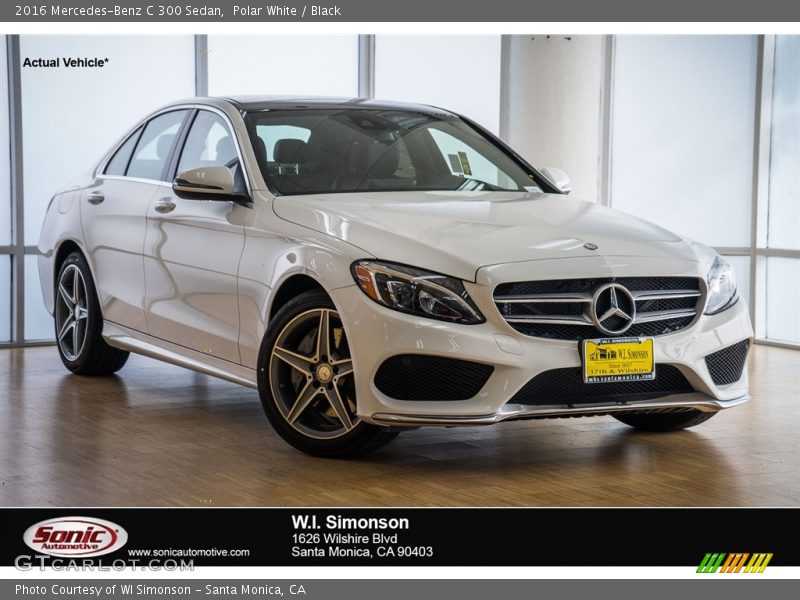 Polar White / Black 2016 Mercedes-Benz C 300 Sedan