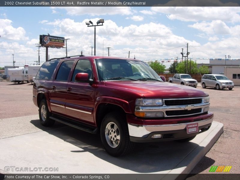 Redfire Metallic / Medium Gray/Neutral 2002 Chevrolet Suburban 1500 LT 4x4