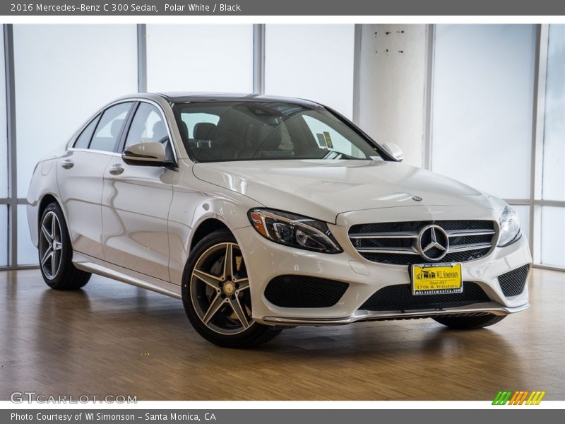 Polar White / Black 2016 Mercedes-Benz C 300 Sedan