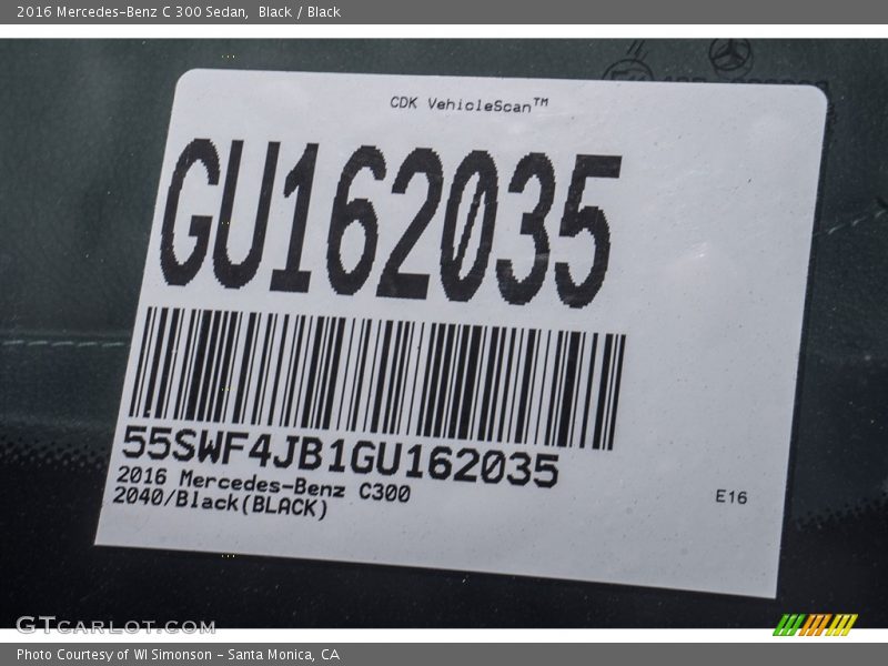 Black / Black 2016 Mercedes-Benz C 300 Sedan