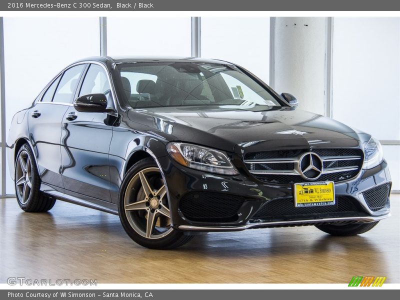 Black / Black 2016 Mercedes-Benz C 300 Sedan