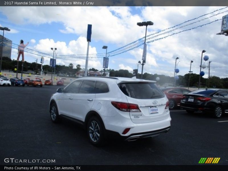 Monaco White / Gray 2017 Hyundai Santa Fe Limited