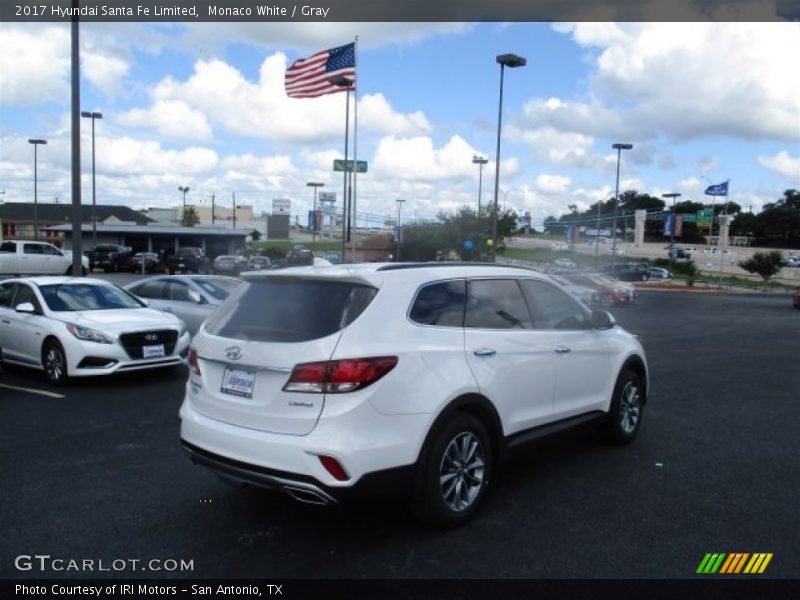 Monaco White / Gray 2017 Hyundai Santa Fe Limited