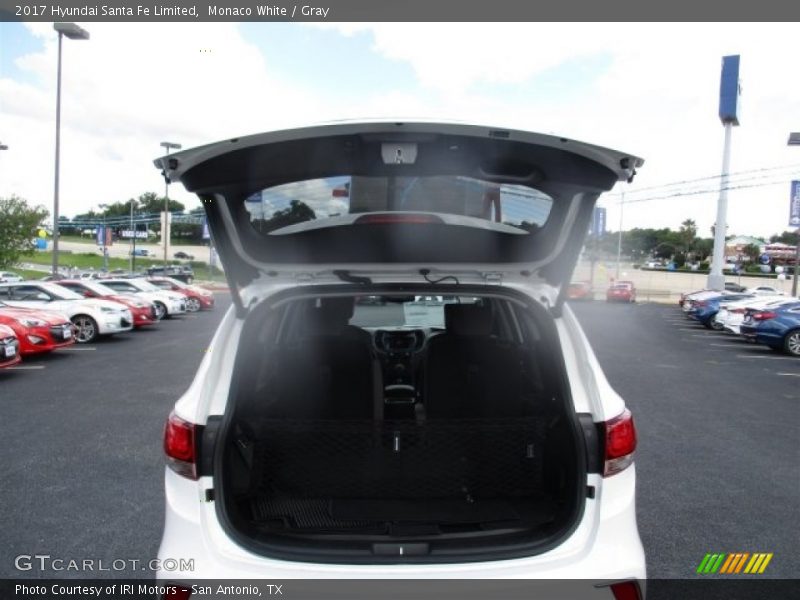 Monaco White / Gray 2017 Hyundai Santa Fe Limited