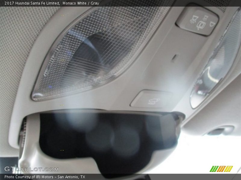 Monaco White / Gray 2017 Hyundai Santa Fe Limited