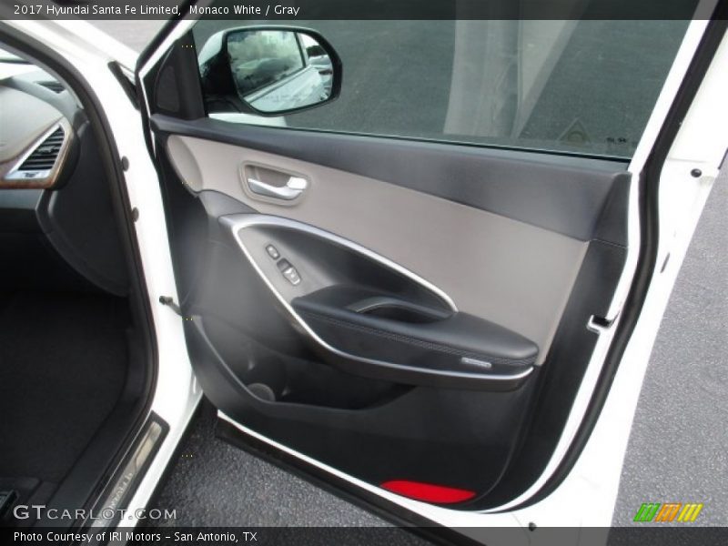 Monaco White / Gray 2017 Hyundai Santa Fe Limited