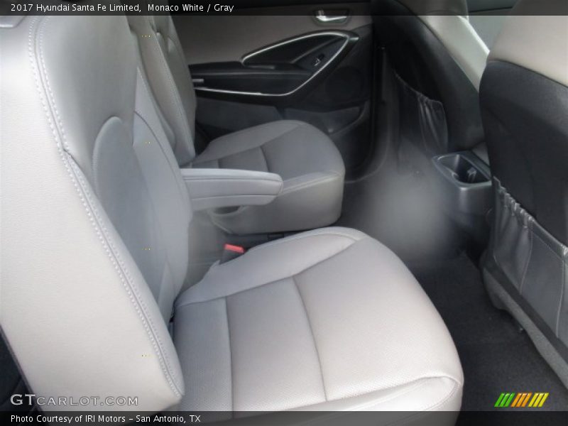 Monaco White / Gray 2017 Hyundai Santa Fe Limited