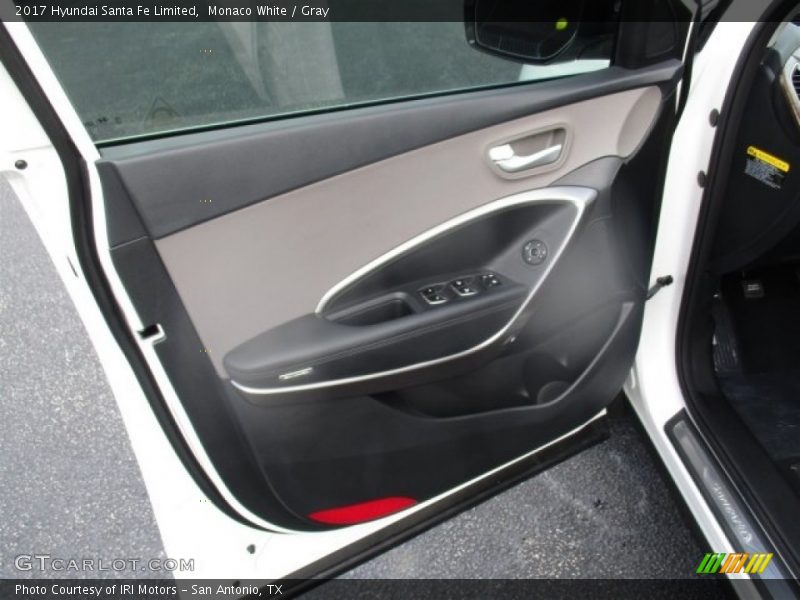 Monaco White / Gray 2017 Hyundai Santa Fe Limited