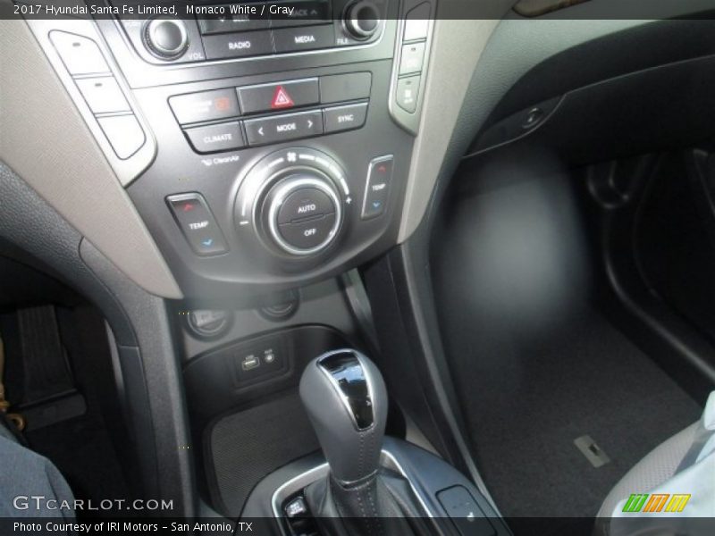 Monaco White / Gray 2017 Hyundai Santa Fe Limited