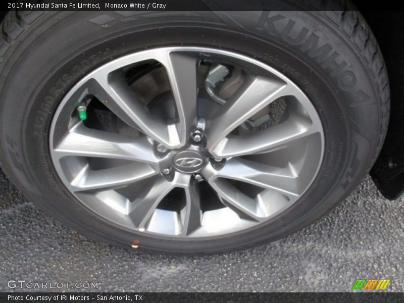 Monaco White / Gray 2017 Hyundai Santa Fe Limited