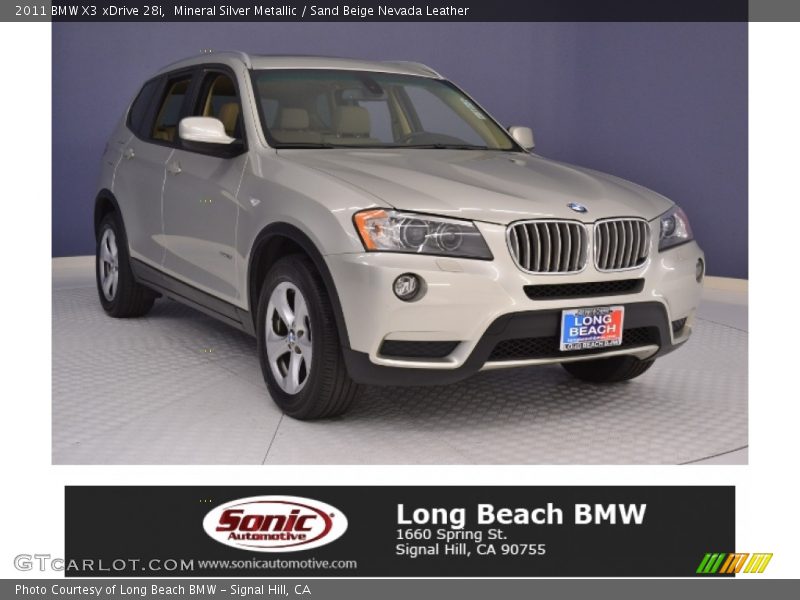 Mineral Silver Metallic / Sand Beige Nevada Leather 2011 BMW X3 xDrive 28i