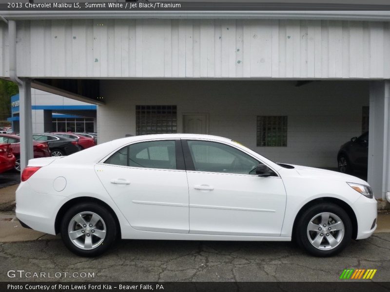 Summit White / Jet Black/Titanium 2013 Chevrolet Malibu LS
