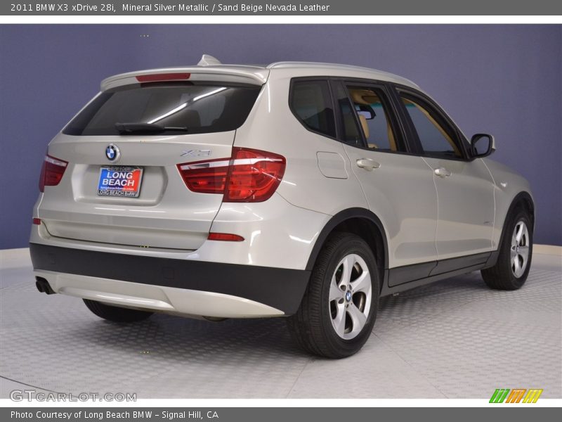 Mineral Silver Metallic / Sand Beige Nevada Leather 2011 BMW X3 xDrive 28i