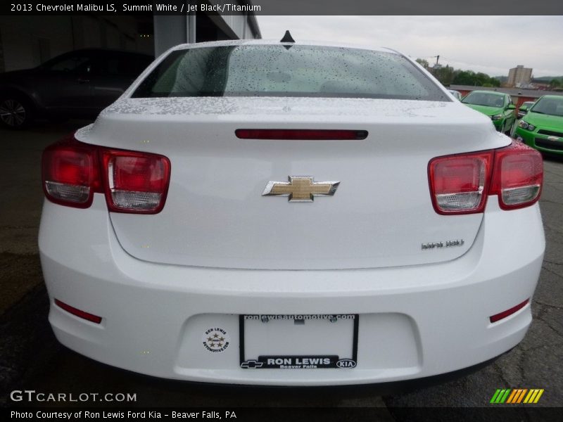 Summit White / Jet Black/Titanium 2013 Chevrolet Malibu LS