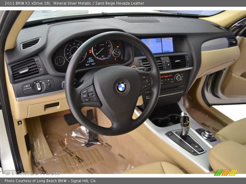 Mineral Silver Metallic / Sand Beige Nevada Leather 2011 BMW X3 xDrive 28i