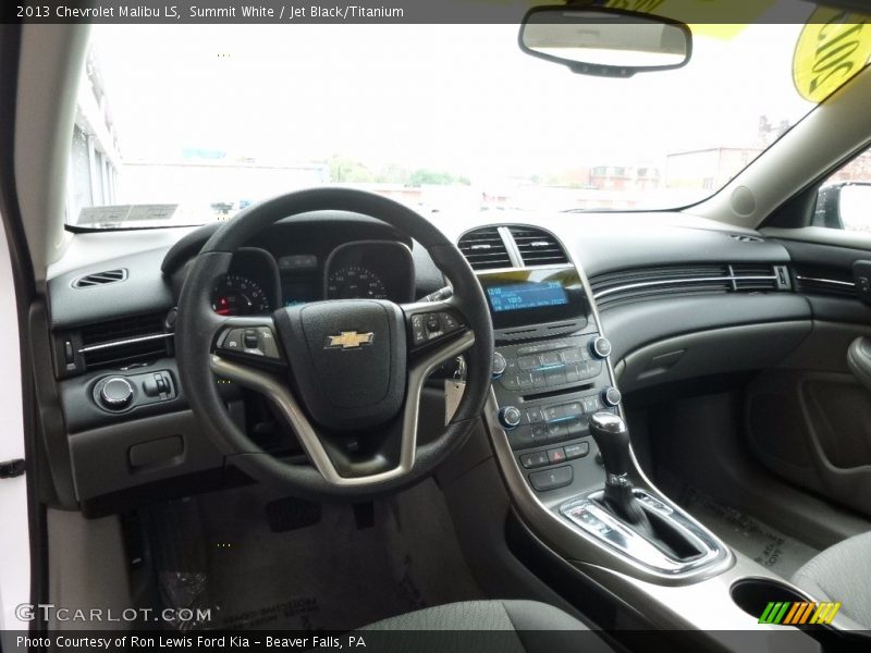 Summit White / Jet Black/Titanium 2013 Chevrolet Malibu LS
