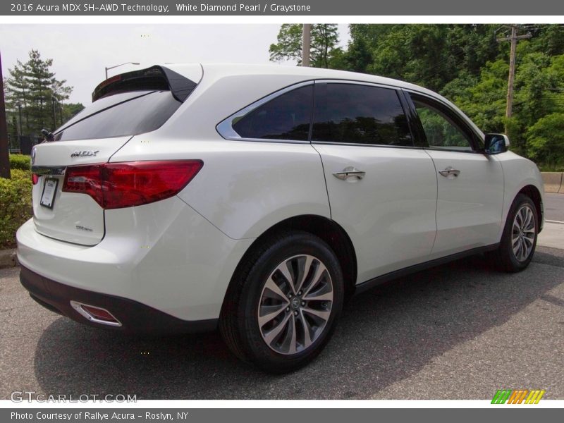 White Diamond Pearl / Graystone 2016 Acura MDX SH-AWD Technology