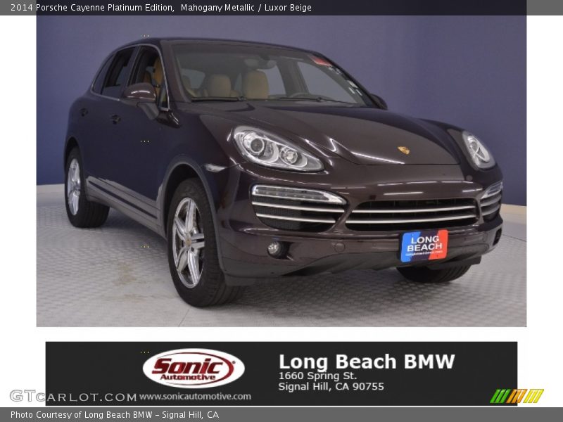Mahogany Metallic / Luxor Beige 2014 Porsche Cayenne Platinum Edition