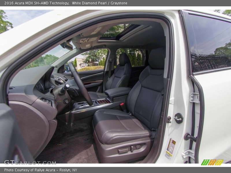 White Diamond Pearl / Graystone 2016 Acura MDX SH-AWD Technology