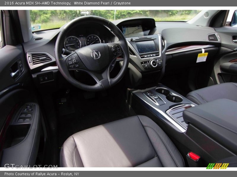 White Diamond Pearl / Graystone 2016 Acura MDX SH-AWD Technology