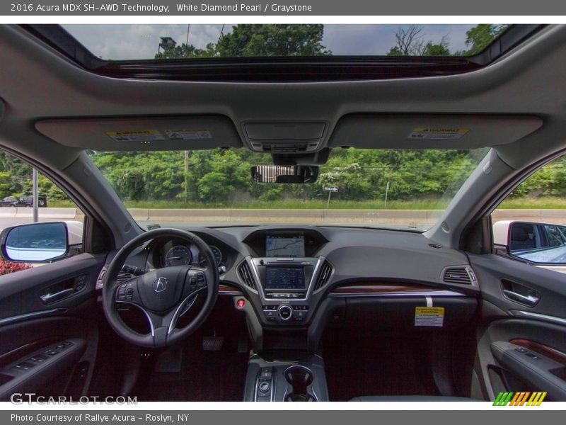 White Diamond Pearl / Graystone 2016 Acura MDX SH-AWD Technology