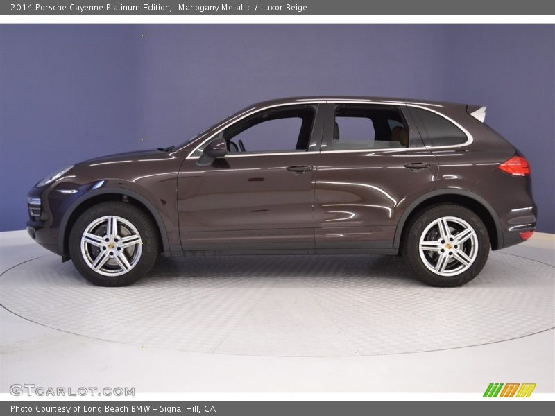 Mahogany Metallic / Luxor Beige 2014 Porsche Cayenne Platinum Edition