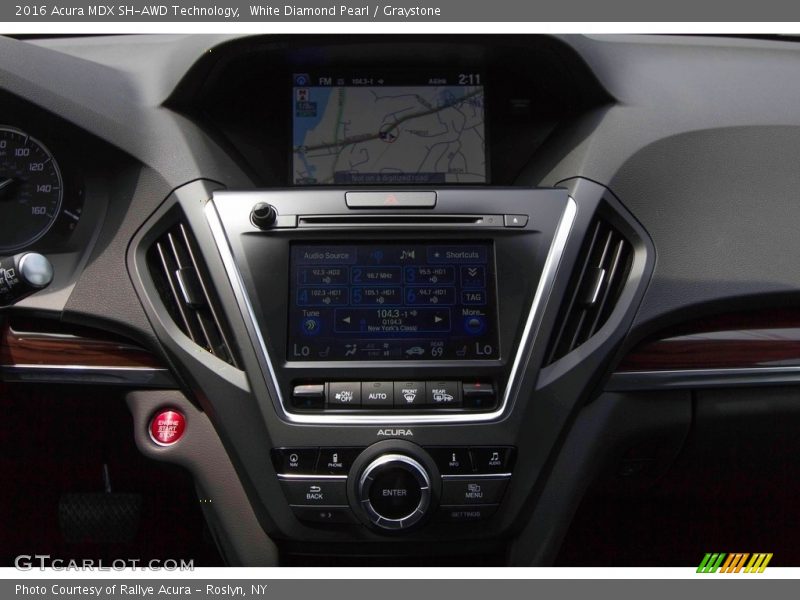 White Diamond Pearl / Graystone 2016 Acura MDX SH-AWD Technology