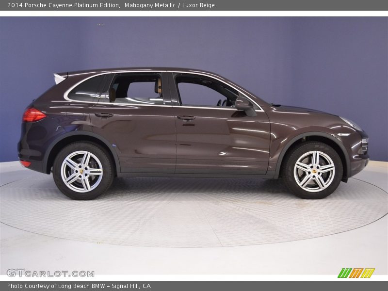 Mahogany Metallic / Luxor Beige 2014 Porsche Cayenne Platinum Edition