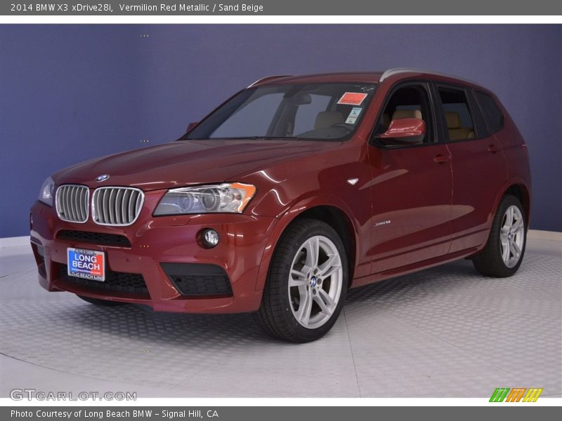 Vermilion Red Metallic / Sand Beige 2014 BMW X3 xDrive28i