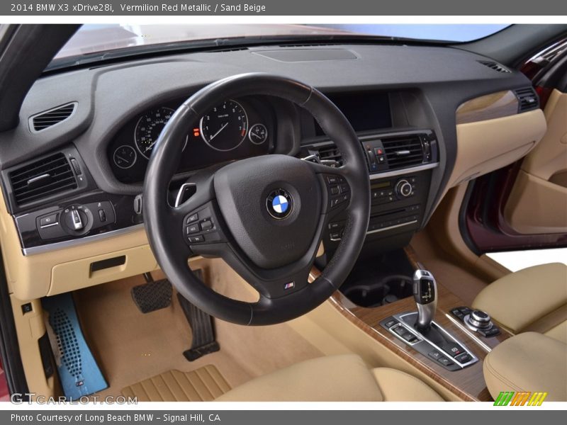Vermilion Red Metallic / Sand Beige 2014 BMW X3 xDrive28i