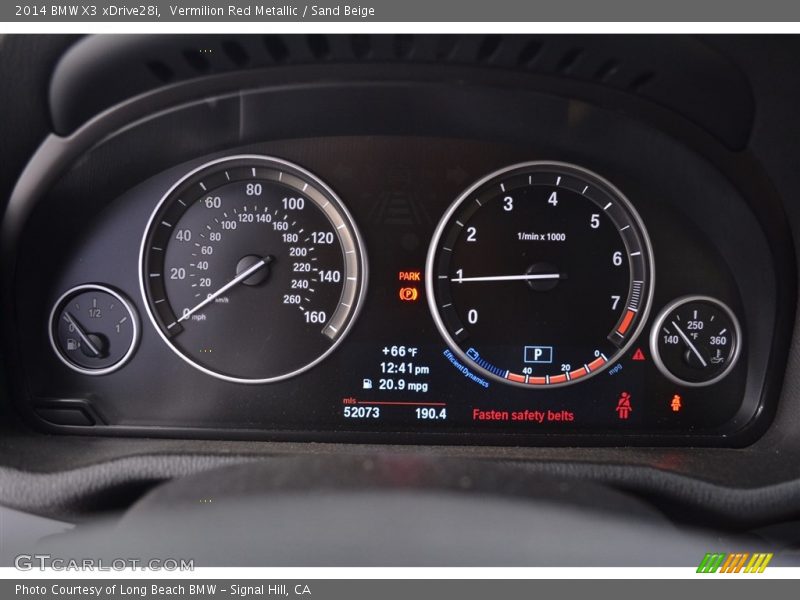 Vermilion Red Metallic / Sand Beige 2014 BMW X3 xDrive28i