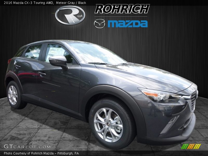 Meteor Gray / Black 2016 Mazda CX-3 Touring AWD